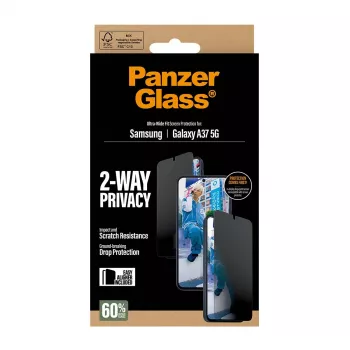 Ekrāna aizsargs PanzerGlass Privacy Samsung Galaxy A37 Ultra-WideFit PG90806, privātuma filtrs