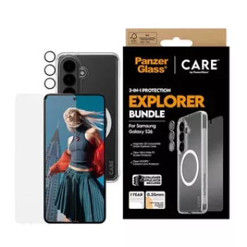 Ekrāna aizsargs PanzerGlass CARE 3-in-1 priekš Samsung Galaxy S (2026) – PanzerGlass