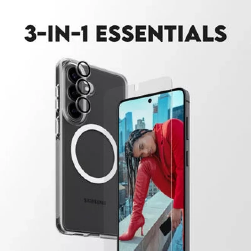 Ekrāna aizsargs PanzerGlass CARE 3-in-1 Samsung Galaxy S Plus 2026 — PanzerGlass CARE komplekts