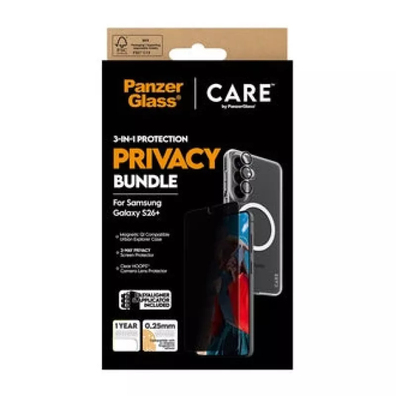 PanzerGlass CR94821 mobilā tālruņa maciņš 17 cm (6,7 collas) Vāciņš Melns, Caurspīdīgs