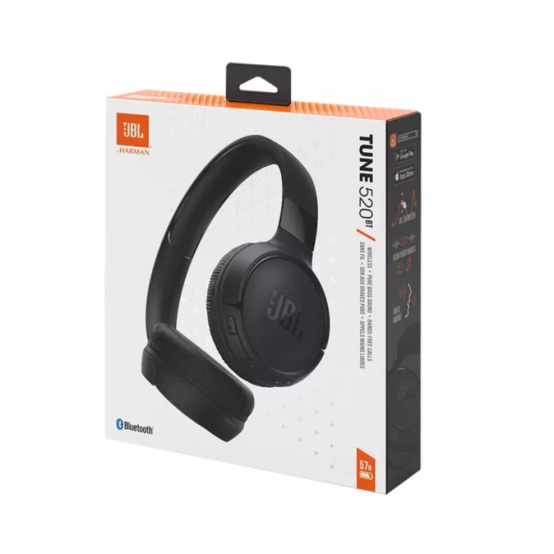 JBL Tune 520 BT austiņas Bezvadu Galvas lente Zvani/mūzika USB Type-C Bluetooth Melns