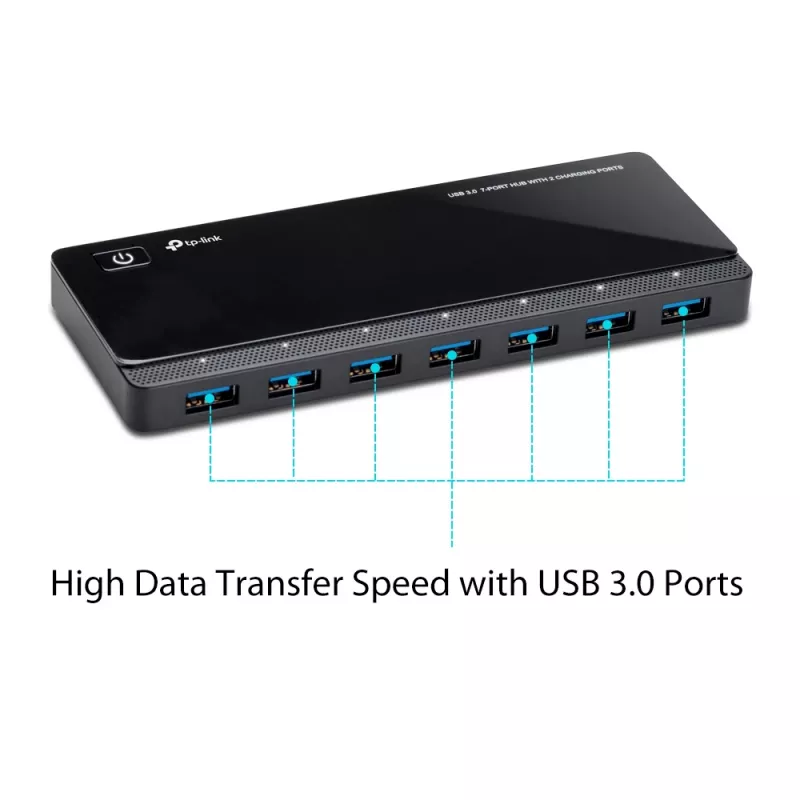TP-Link UH720 USB 3.2 Gen 1 (3.1 Gen 1) Micro-B 5000 Mbit/s Melns