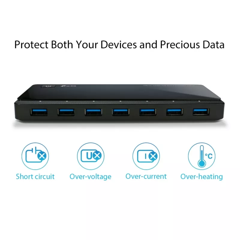 TP-Link UH720 USB 3.2 Gen 1 (3.1 Gen 1) Micro-B 5000 Mbit/s Melns