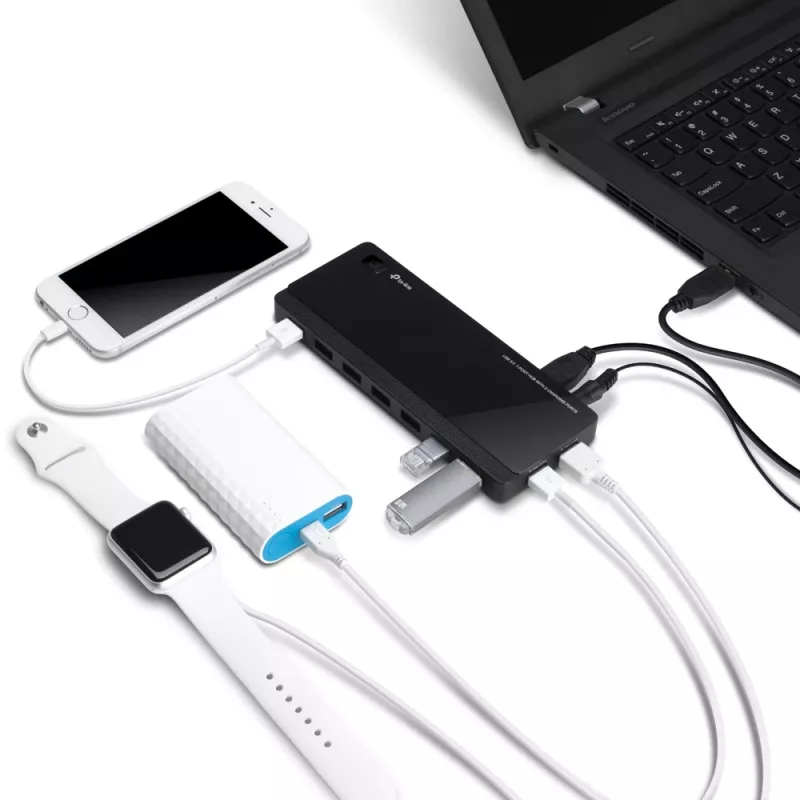 TP-Link UH720 USB 3.2 Gen 1 (3.1 Gen 1) Micro-B 5000 Mbit/s Melns