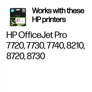 HP 953XL augstas ietilpības fuksīna oriģinālā tintes kasetne