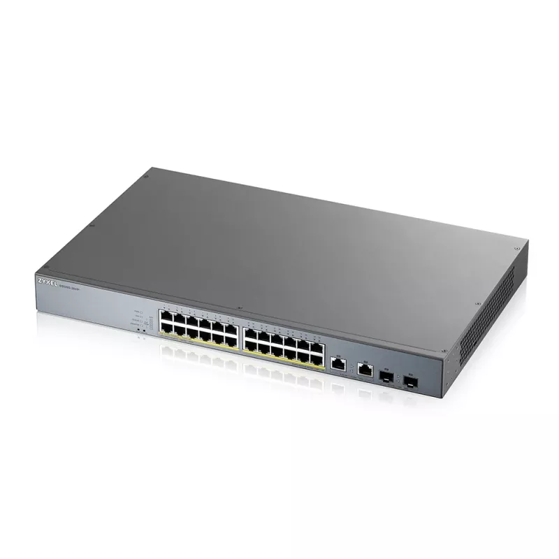 Zyxel GS1350-26HP-EU0101F tīkla slēdzis Pārvaldāms L2 Gigabit Ethernet (10/100/1000) Power over Ethernet (PoE) Pelēks