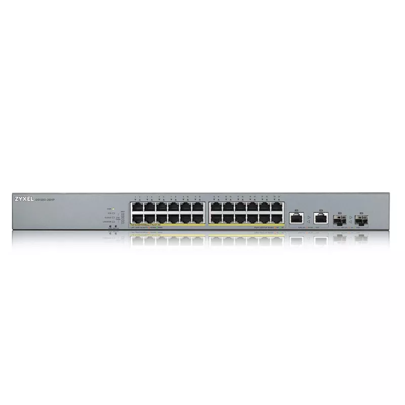 Zyxel GS1350-26HP-EU0101F tīkla slēdzis Pārvaldāms L2 Gigabit Ethernet (10/100/1000) Power over Ethernet (PoE) Pelēks