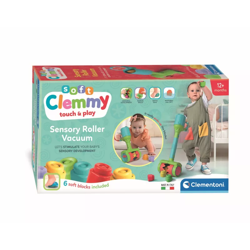 Clementoni Clemmy Soft Vacuum Cleaner, celtniecības komplekts, 1 gads(i), 6 gab., 110 g