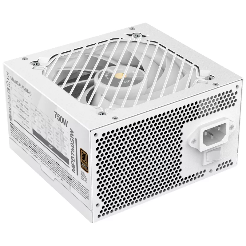 Mars Gaming MPB750SIW barošanas bloks 750 W 24-pin ATX ATX Balts