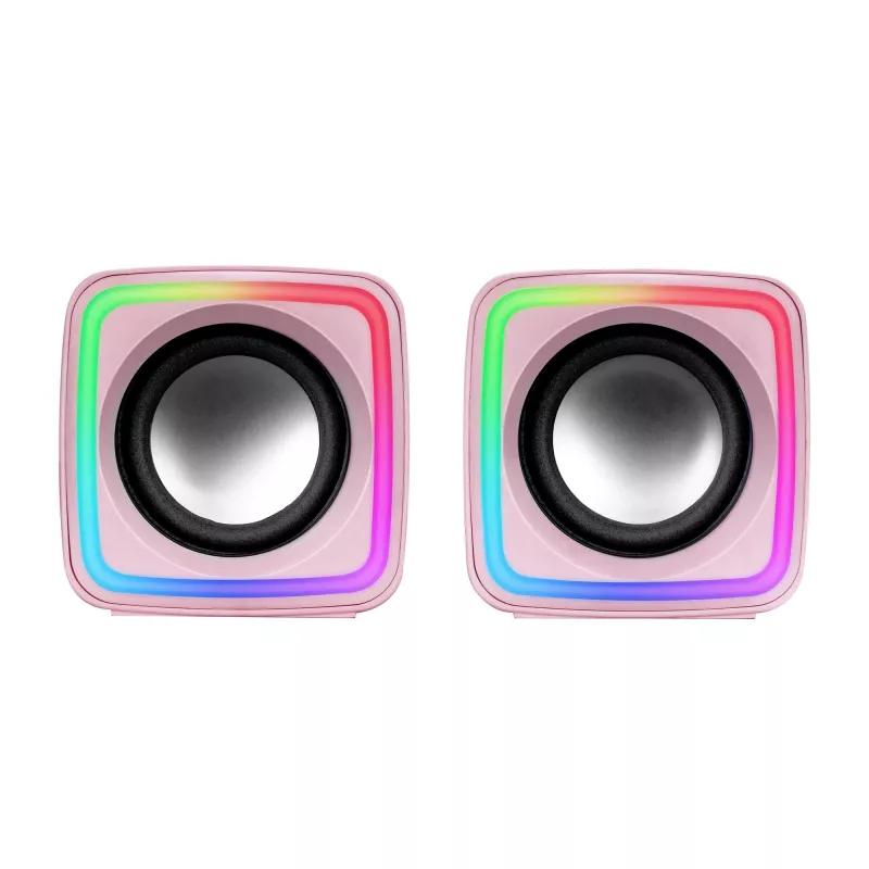 Mars Gaming MSCUBEP Rozā Kompaktie RGB Spēļu Skaļruņi 8W DSP Skaņas Procesors