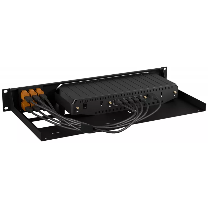 Rackmount.IT stiprinājuma turētājs Cradlepoint E400 RM-CR-T5, metāla montāžas kronšteins tīkla ierīcei