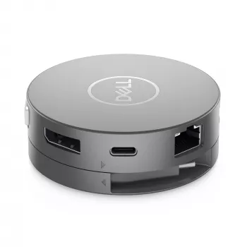 DELL Pro 7-in-1 USB-C ceļojumu centrmezgls - DA310, vadu, USB 3.2 Gen 2 (3.1 Gen 2) Type-C, 10,100,1000 Mbit/s, sudraba, 3840 x 2160 pikseļi, 1920 x 1080 pikseļi