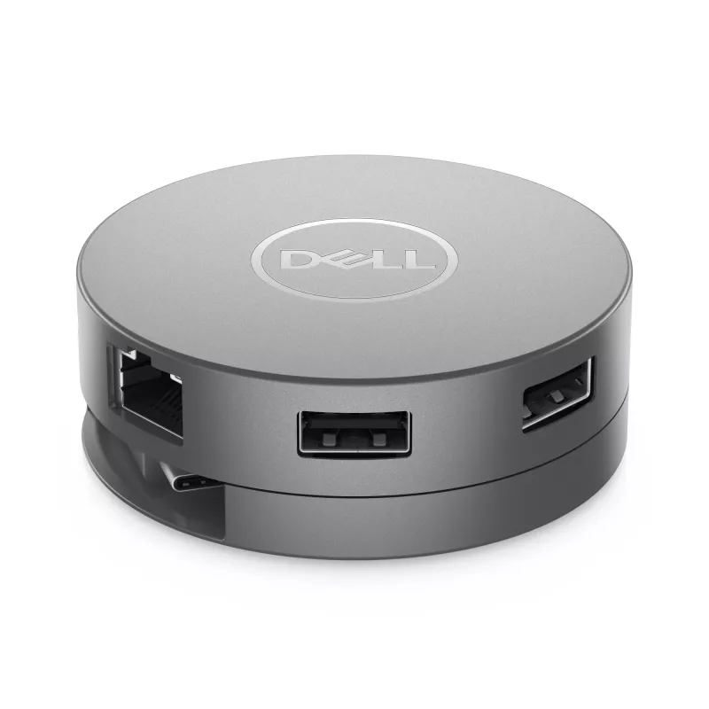 DELL Pro 7-in-1 USB-C ceļojumu centrmezgls - DA310, vadu, USB 3.2 Gen 2 (3.1 Gen 2) Type-C, 10,100,1000 Mbit/s, sudraba, 3840 x 2160 pikseļi, 1920 x 1080 pikseļi