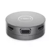 DELL Pro 7-in-1 USB-C ceļojumu centrmezgls - DA310, vadu, USB 3.2 Gen 2 (3.1 Gen 2) Type-C, 10,100,1000 Mbit/s, sudraba, 3840 x 2160 pikseļi, 1920 x 1080 pikseļi