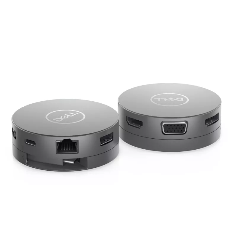 DELL Pro 7-in-1 USB-C ceļojumu centrmezgls - DA310, vadu, USB 3.2 Gen 2 (3.1 Gen 2) Type-C, 10,100,1000 Mbit/s, sudraba, 3840 x 2160 pikseļi, 1920 x 1080 pikseļi