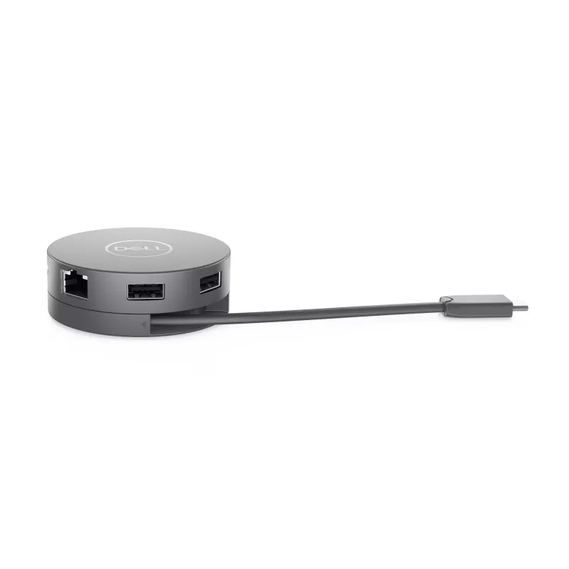DELL Pro 7-in-1 USB-C ceļojumu centrmezgls - DA310, vadu, USB 3.2 Gen 2 (3.1 Gen 2) Type-C, 10,100,1000 Mbit/s, sudraba, 3840 x 2160 pikseļi, 1920 x 1080 pikseļi