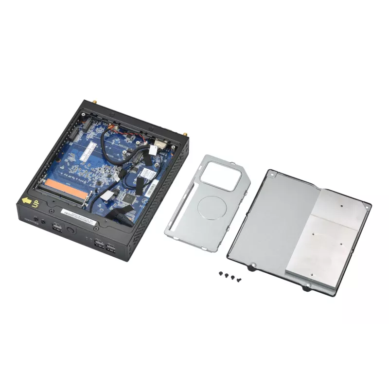 Shuttle XPC plāns Barebone DS50U, Intel Celeron 7305, 2x LAN (1x 2.5Gbit ,1x 1Gbit), 1xCOM,1xHDMI,1xDP, 1x VGA, bez ventilatora, pastāvīga darbība 24/7