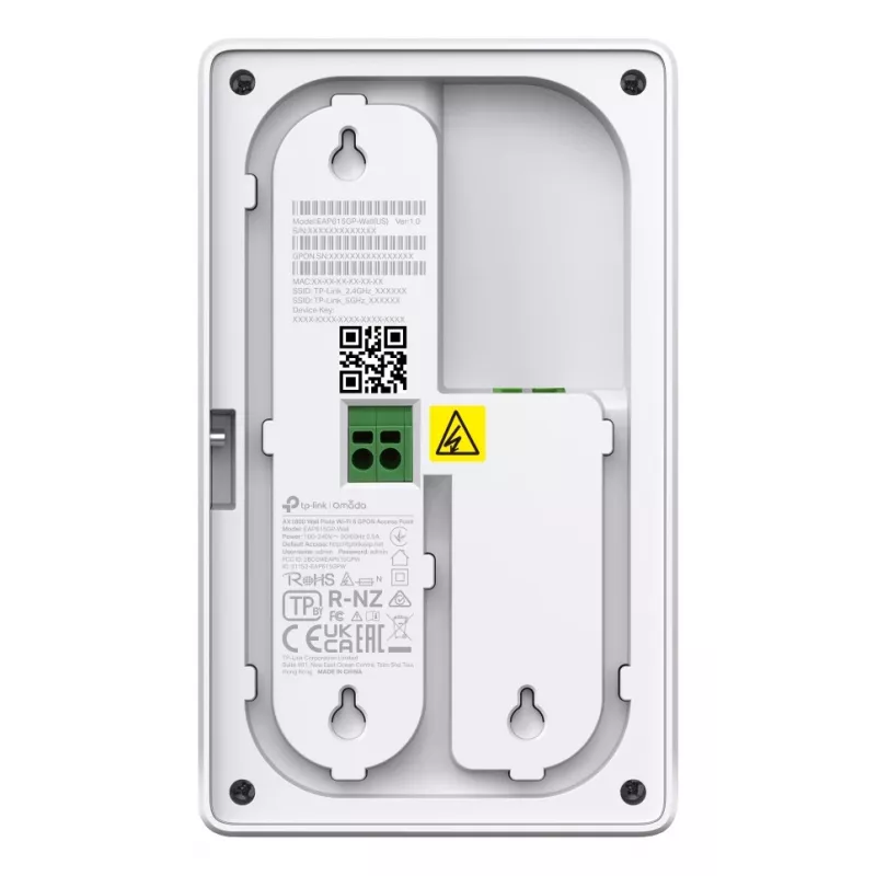 TP-Link Omada EAP625GP-WALL bezvadu piekļuves punkts 1201 Mbit/s Balts Power over Ethernet (PoE)