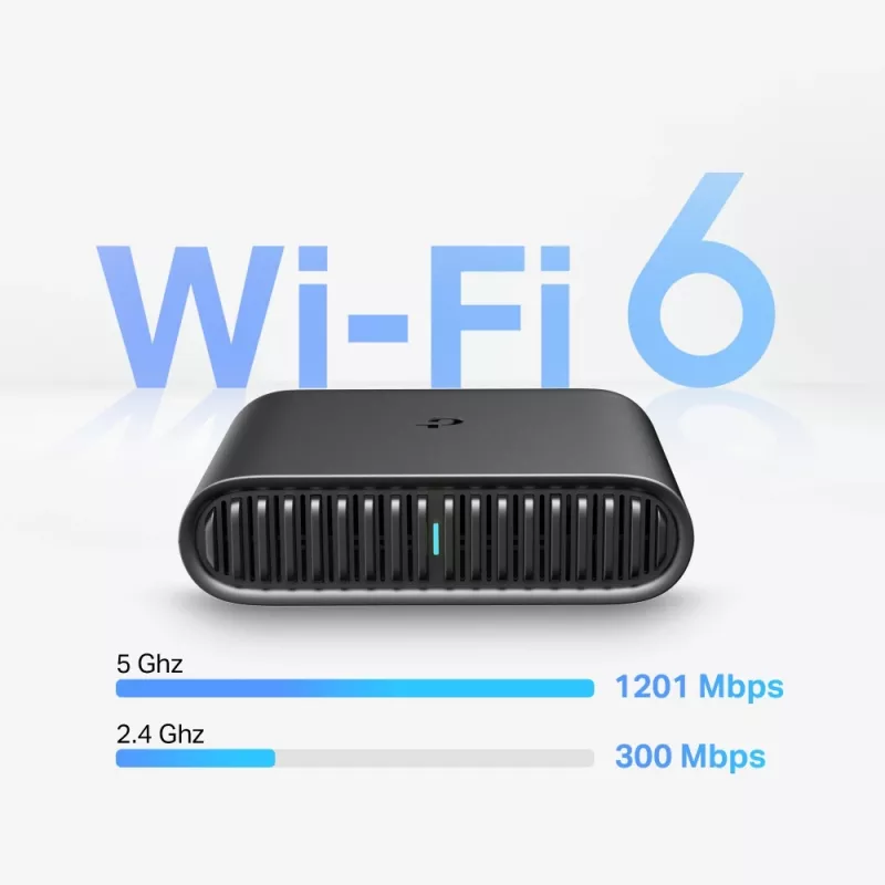 TP-Link AX1500 Wi-Fi 6 ceļojumu maršrutētājs, Wi-Fi 6 (802.11ax), divu joslu (2,4 GHz / 5 GHz), Ethernet LAN, melns, pārnēsājams maršrutētājs