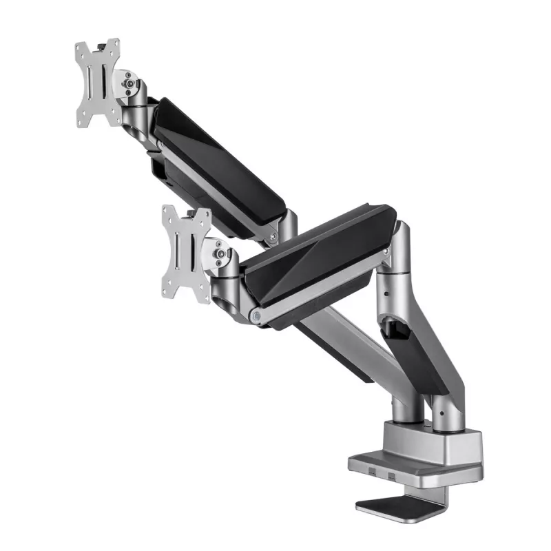 Universal Ergo Office Dual Monitor Desktop Mount, Gas Spring 17-35 15kg, VESA 75x75 / 100x100, ER-446
