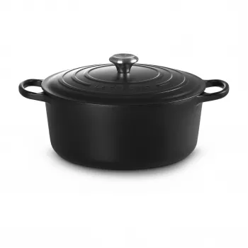 Le Creuset Signature Round Dutch Oven 8.1L Melns 30cm