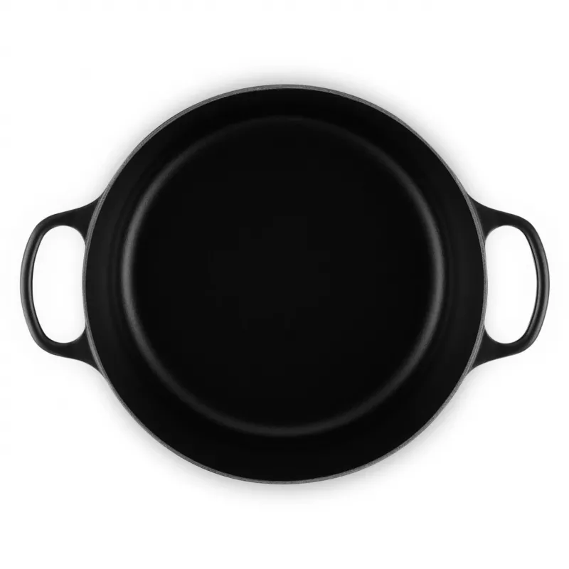 Le Creuset Signature Round Dutch Oven 8.1L Melns 30cm
