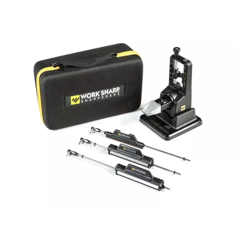 Caurvelkamais nažu asināmais Work Sharp Precision Adjust Elite 09DX066 — regulējams leņķis, dimanta akmeņi, ādas apdare, neilona korpuss