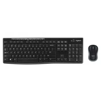 Logitech MK270 - Standarta - Bezvadu - RF bezvadu - Melns - Pele iekļauta