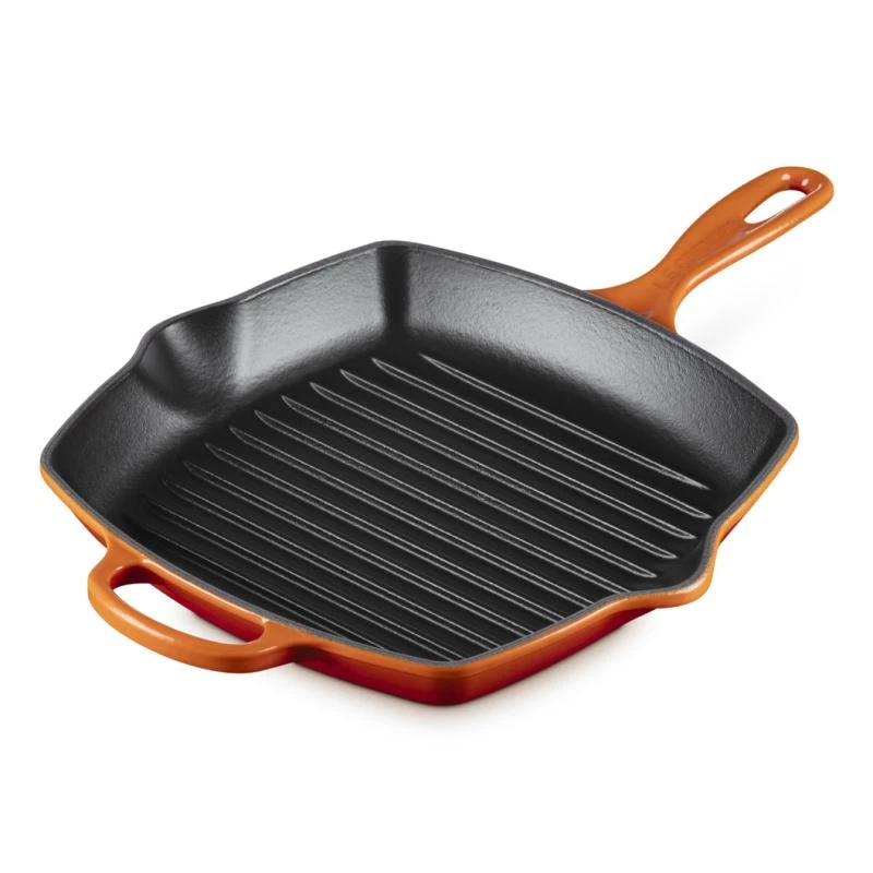 Le Creuset Signature kvadrātveida grila panna 26 cm, krāsns sarkana (20183260900422)