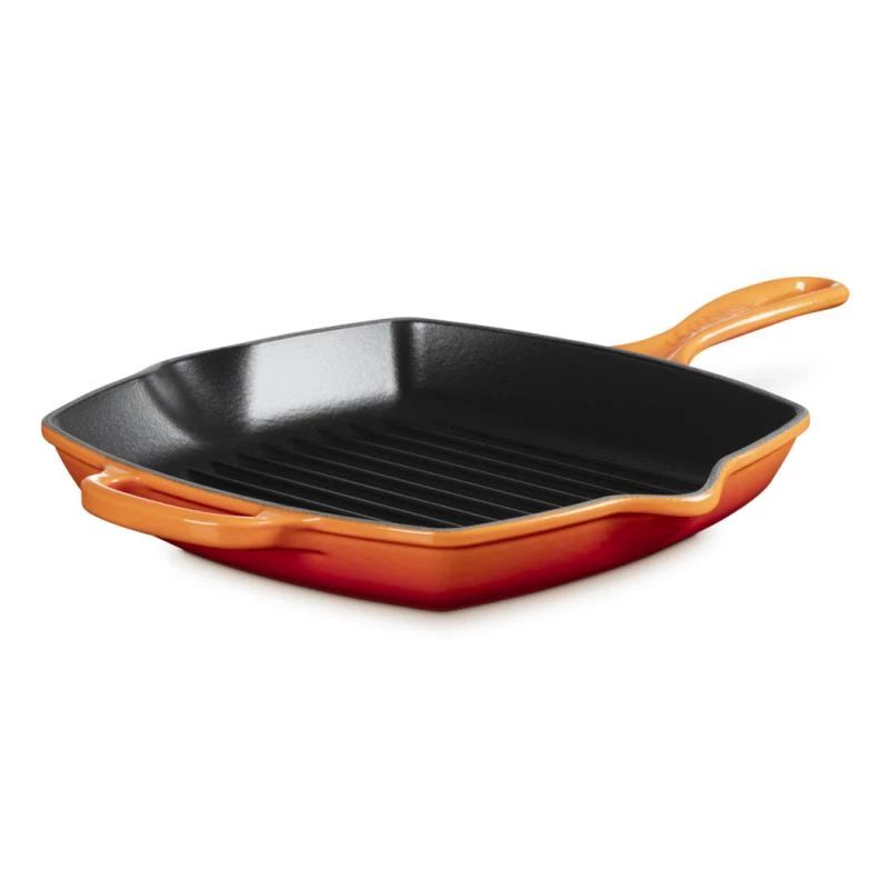 Le Creuset Signature kvadrātveida grila panna 26 cm, krāsns sarkana (20183260900422)