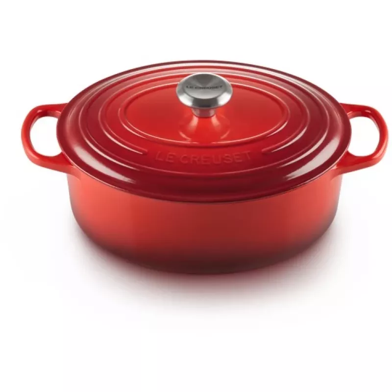 Le Creuset Signature Roaster ovāls 29 cm ķiršsarkans