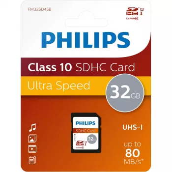 Flash Memory Philips 32GB UHS-I FM32SD45B/10