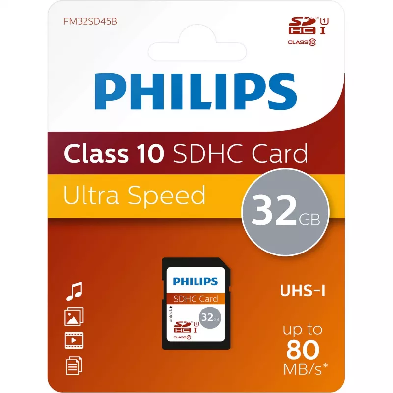 Flash Memory Philips 32GB UHS-I FM32SD45B/10