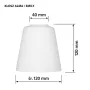 Lampas abažūrs ActiveJet EMILY stikls, balts — diametrs 12 cm, kakliņš 40 mm, augstums 120 mm
