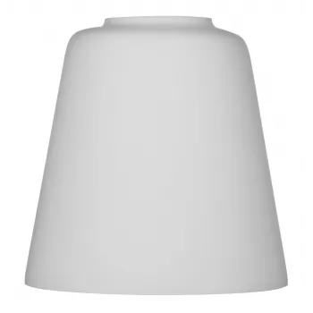 Lampas abažūrs ActiveJet EMILY stikls, balts — diametrs 12 cm, kakliņš 40 mm, augstums 120 mm
