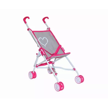 Bērnu ratiņi milly mally Julia Prestige Pink — vieglie kompaktie leļļu ratiņi, modelis 2722