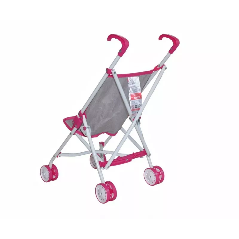 Bērnu ratiņi milly mally Julia Prestige Pink — vieglie kompaktie leļļu ratiņi, modelis 2722