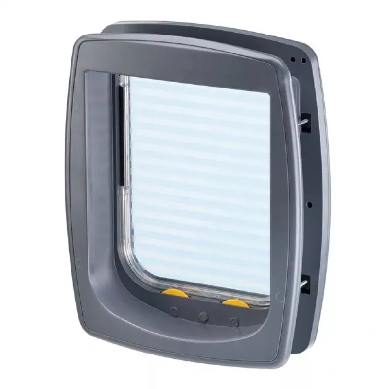 FERPLAST Swing 11 pelēka - suņu un kaķu durvis - 31 x 9,6 x 38,4 cm