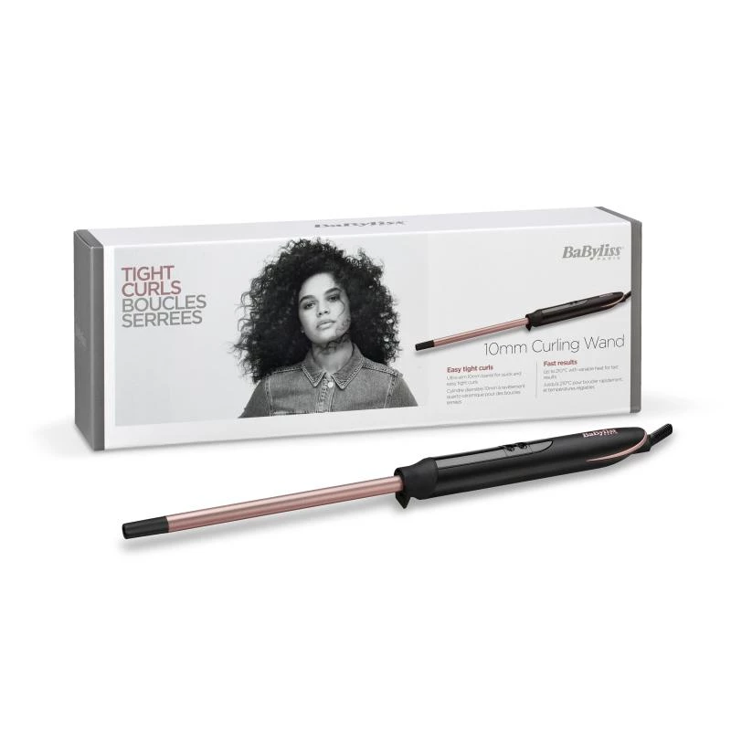 BaByliss C449E Tight Curls lokšķēres silta melna, vara 2,5 m