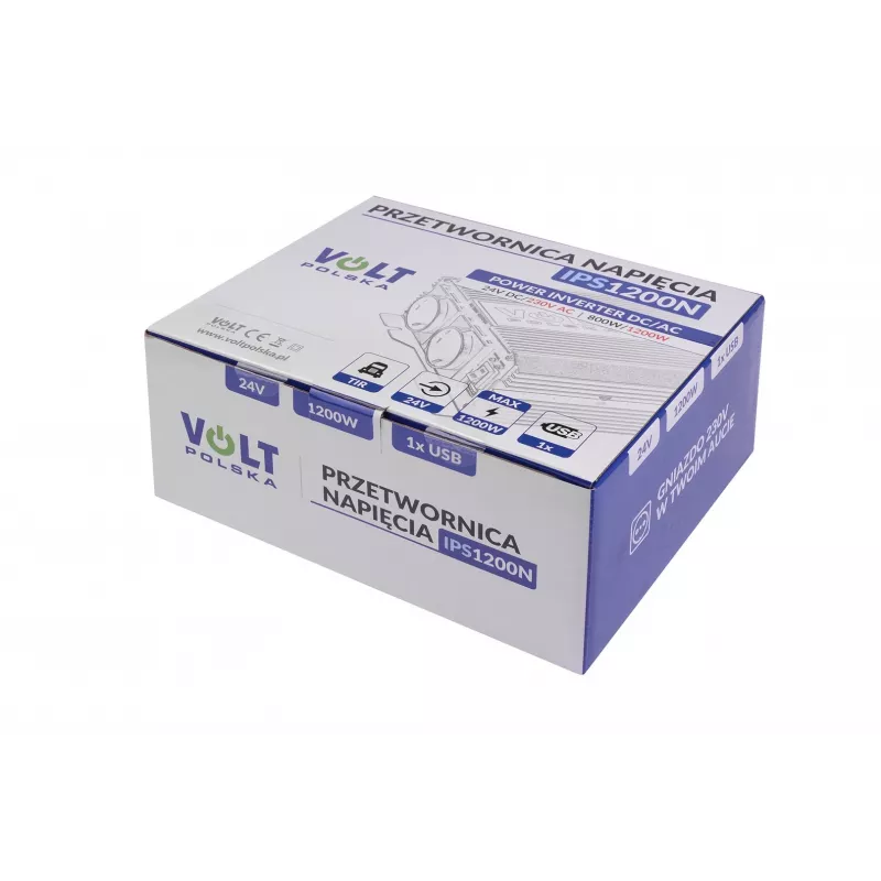 Volt strāvas pārveidotājs 800/1200W 24V uz 230V modelis 20039