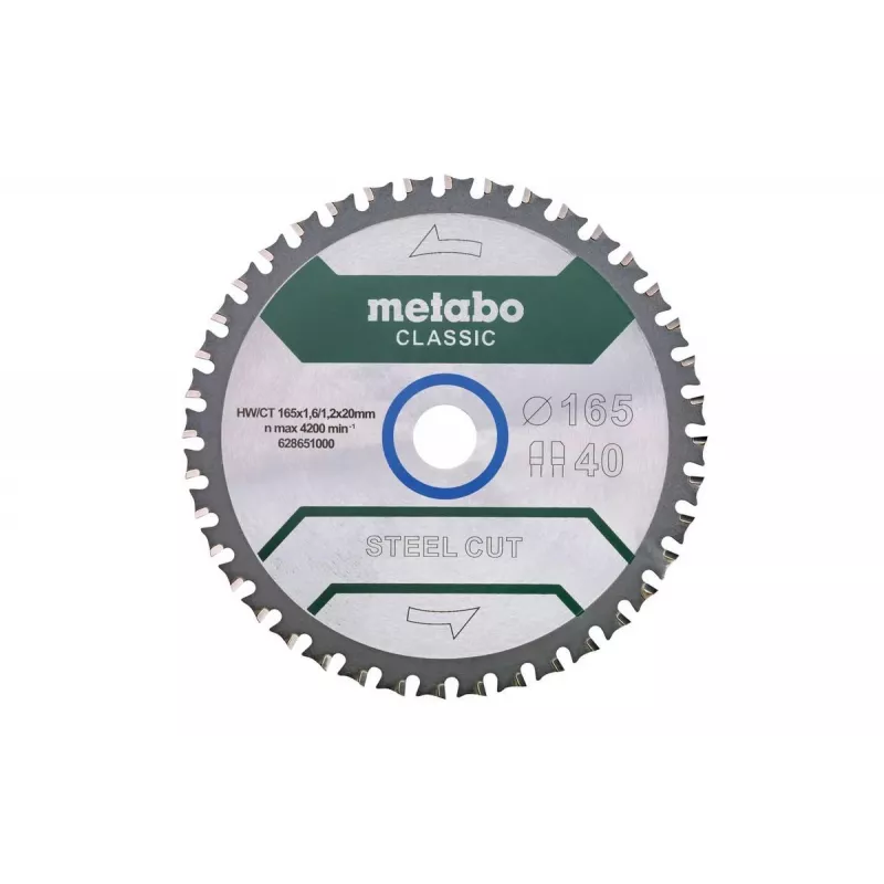 Apļveida zāģa asmens Metabo 628651000 16,5 cm metālam