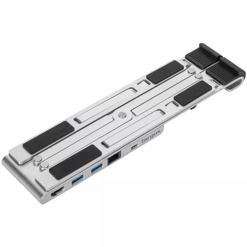 Portatīvs statīvs ar integrētu dokstaciju Dokstacija + piezīmjdatora turētājs USB-C 3.2 Gen 1 Thunderbolt 3
