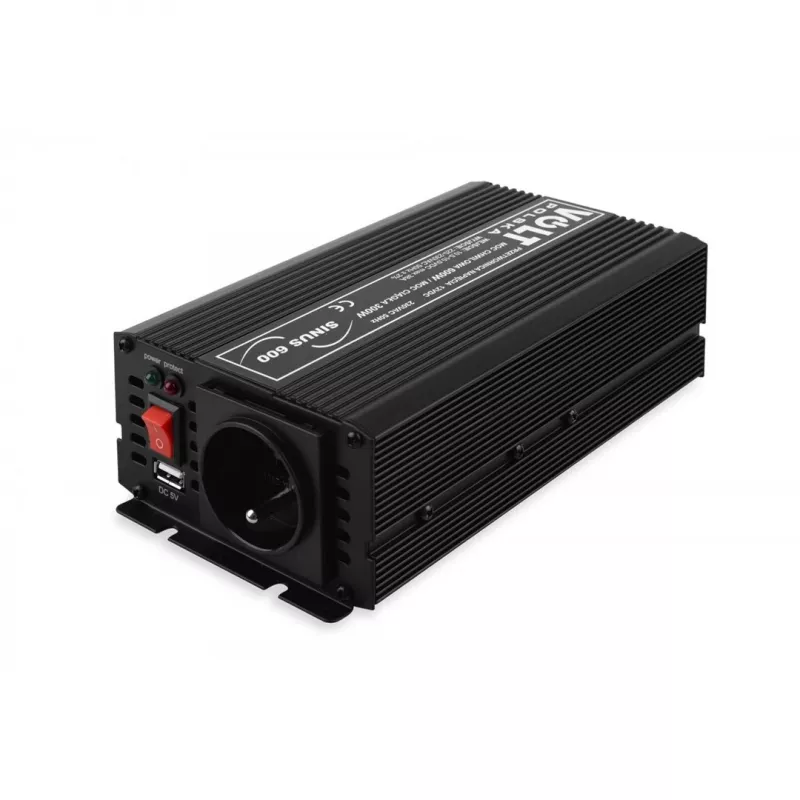 Strāvas pārveidotājs Volt SINUS-600 12V uz 230V 300W nepārtraukta 600W maksimālā