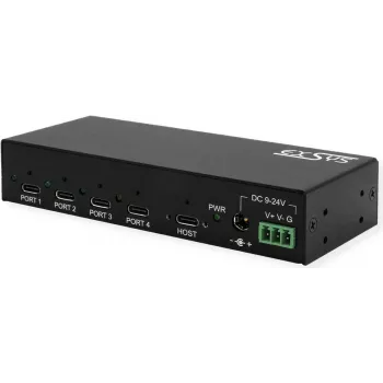 EXSYS EX-12294HMS USB 3.2 Gen 2 metāla centrmezgls, 4 porti (4x USB-C)
