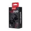 MAXELL MINI DUO bezvadu ievietojamās austiņas ar uzlādes maciņu melnā krāsā