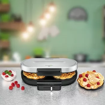 Rommelsbacher WA 1250 vafeļu dzelzs 2 vafeles 1250 W Sudraba