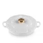 Le Creuset gardēžu profesionālais katls ar ziedu 26 cm balts
