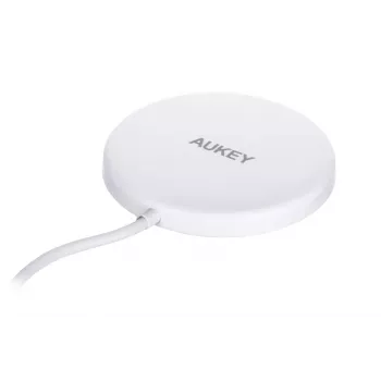 AUEKY Aircore Magnetic LC-A1 Bezvadu magnētiskais lādētājs QI USB-C 15 W Balts