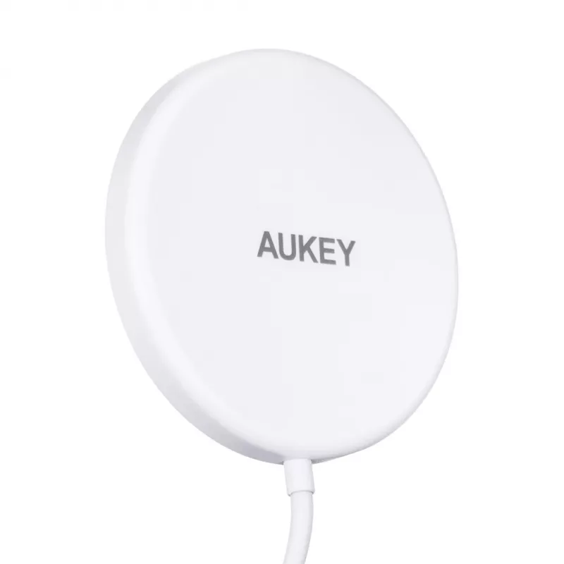 AUEKY Aircore Magnetic LC-A1 Bezvadu magnētiskais lādētājs QI USB-C 15 W Balts
