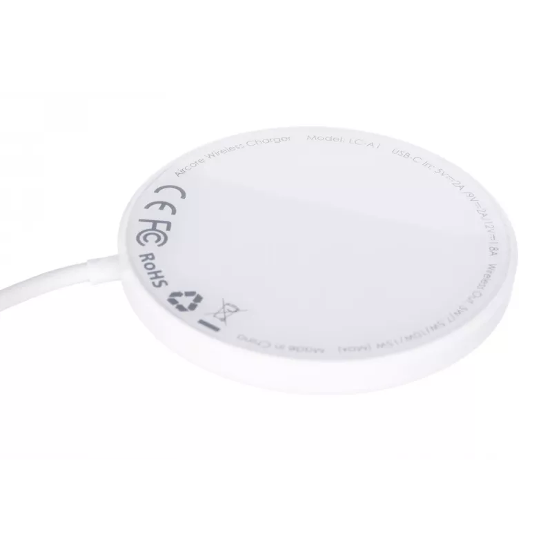 AUEKY Aircore Magnetic LC-A1 Bezvadu magnētiskais lādētājs QI USB-C 15 W Balts